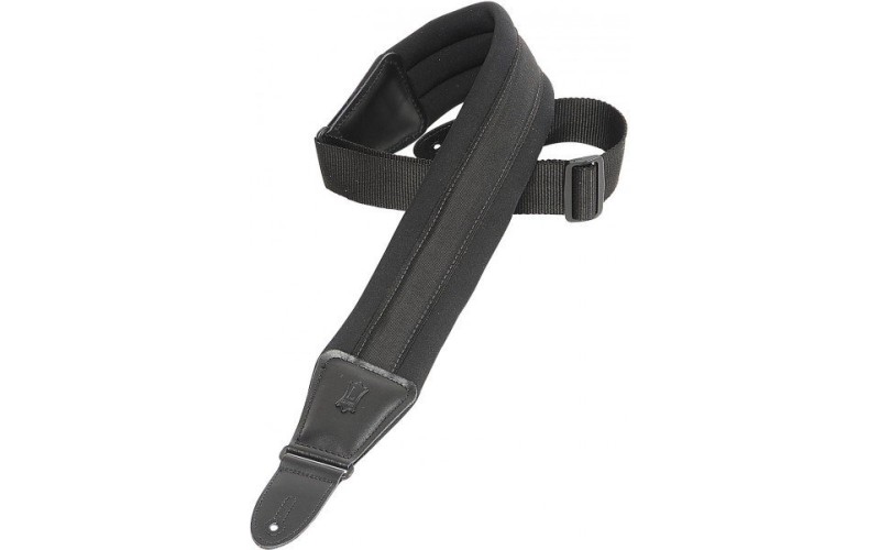 LEVY'S PM48NP3-BLK - гитарный ремень с наплечником, ширина 7,6 см