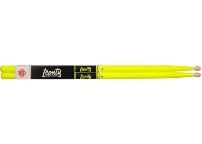 Leonty LFL7A Fluorescent Lemon 7А Барабанные палочки, граб, деревянный наконечник