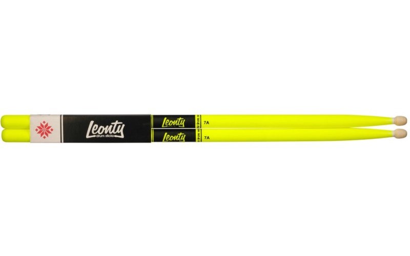Leonty LFL7A Fluorescent Lemon 7А Барабанные палочки, граб, деревянный наконечник