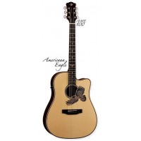 LUNA AME 100 - электроакустическая гитара дредноут с вырезом