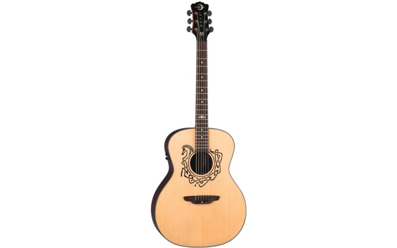 LUNA CEL HORSE - акустическая гитара с кельтским узором в ввиде лошади