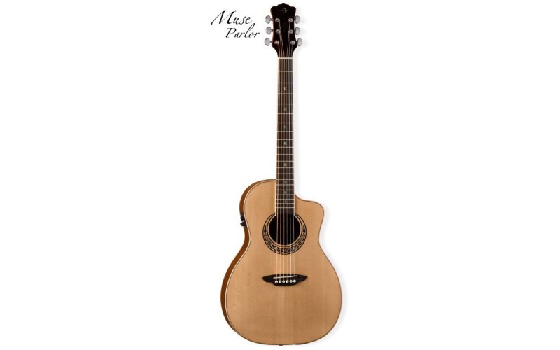 LUNA PAR B - электроакустическая гитара с вырезом, цвет натуральный