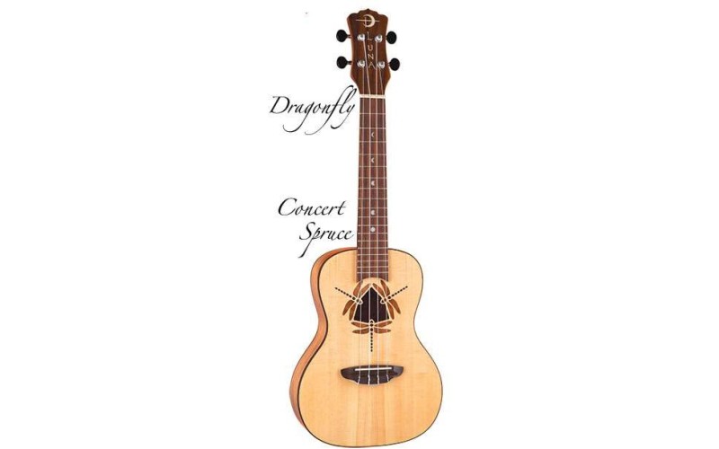 Luna UKE DFY SPR - укулеле концертная, чехол в комплекте