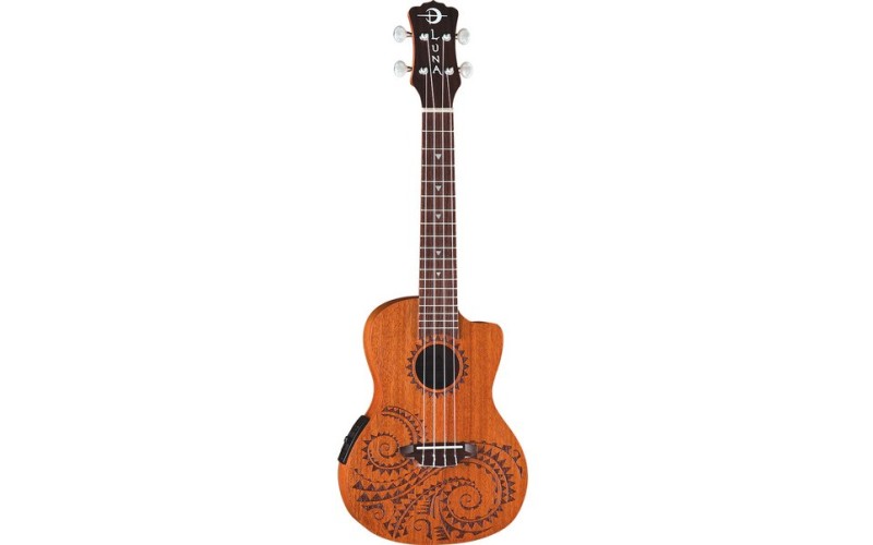 Luna UKE TEC MAH укулеле с подключением концерт