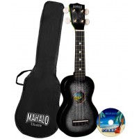 MAHALO U2Kit/CBK Black Sparkle - укулеле сопрано, чехол