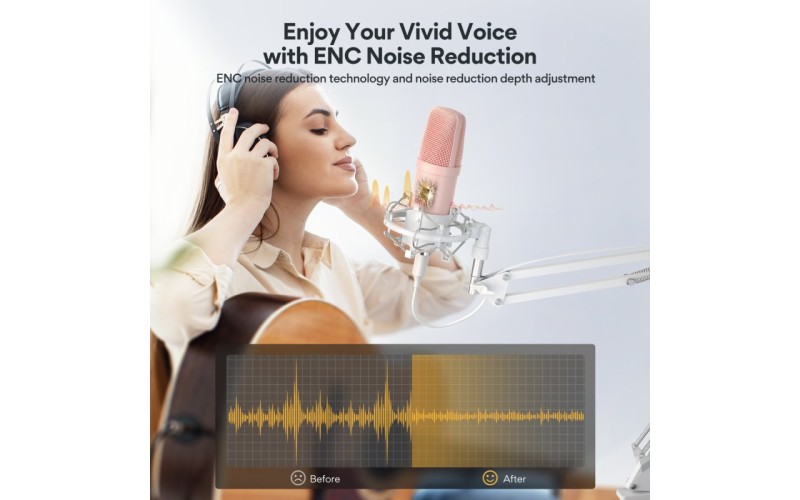 Maono AU-A04E (pink) USB микрофон конденсаторный