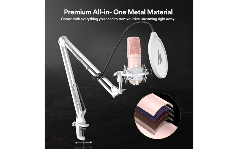 Maono AU-A04E (pink) USB микрофон конденсаторный