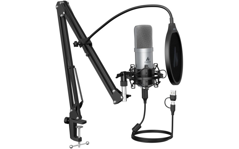 Maono AU-A04E (silver) USB микрофон конденсаторный