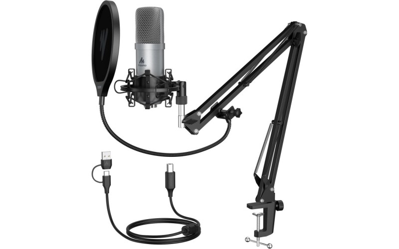 Maono AU-A04E (silver) USB микрофон конденсаторный