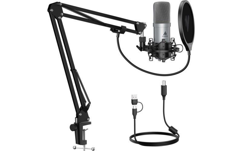 Maono AU-A04E (silver) USB микрофон конденсаторный