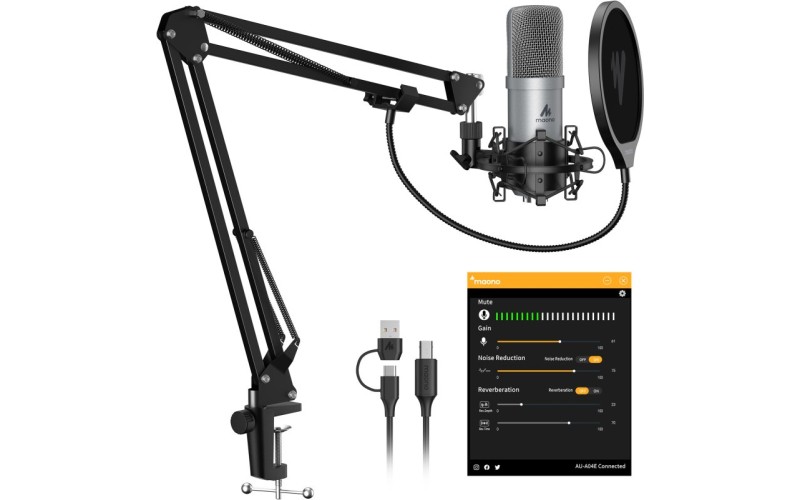 Maono AU-A04E (silver) USB микрофон конденсаторный