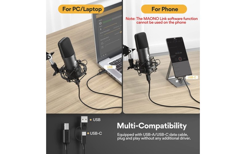 Maono AU-A04E USB микрофон конденсаторный