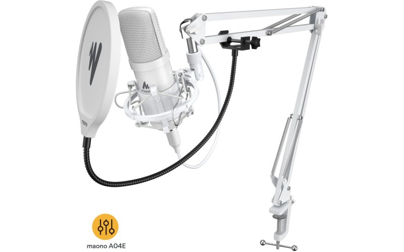 Maono AU-A04E (white) USB микрофон конденсаторный