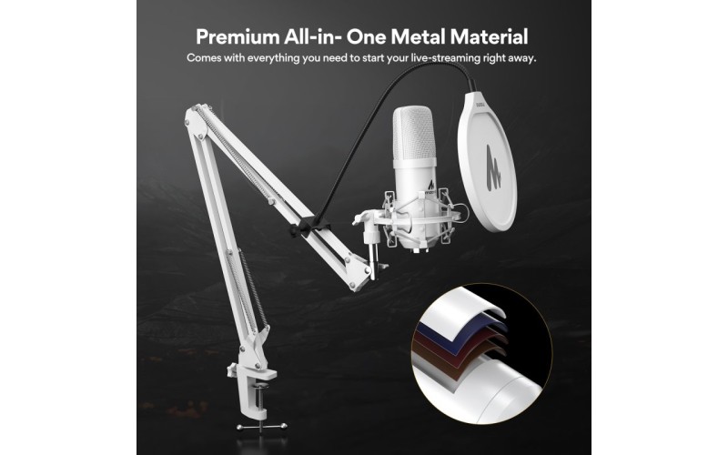 Maono AU-A04E (white) USB микрофон конденсаторный