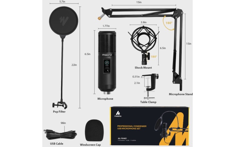 Maono AU-PM421 USB микрофон конденсаторный