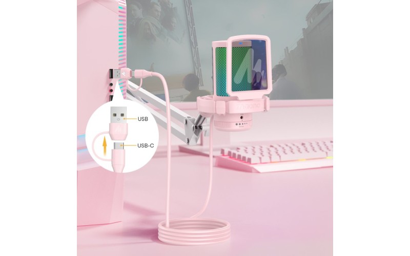 Maono DGM20S (pink) конденсаторный USB микрофон