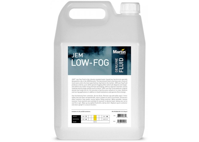 MARTIN JEM Low-Fog 5L - жидкость для генераторов тяжелого дыма 5 л.