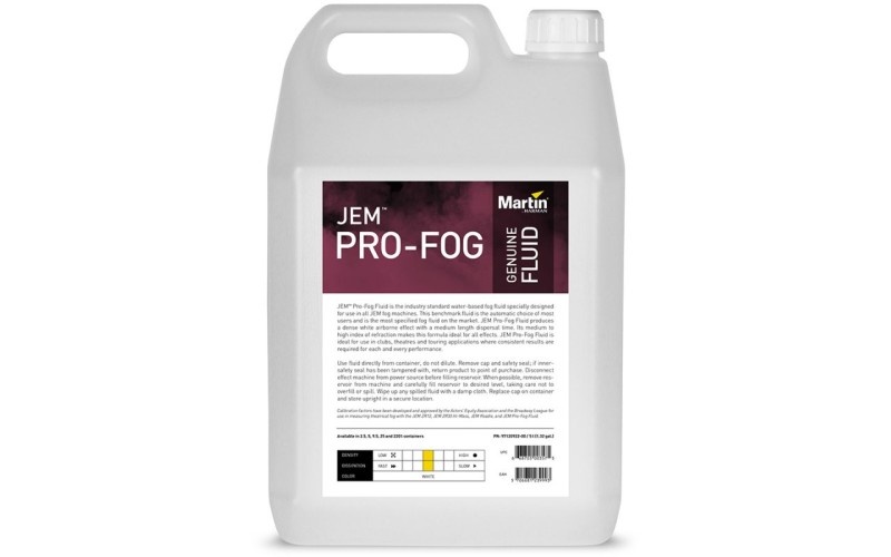 MARTIN JEM Pro-Fog 5L - жидкость для генераторов дыма, 5 литров