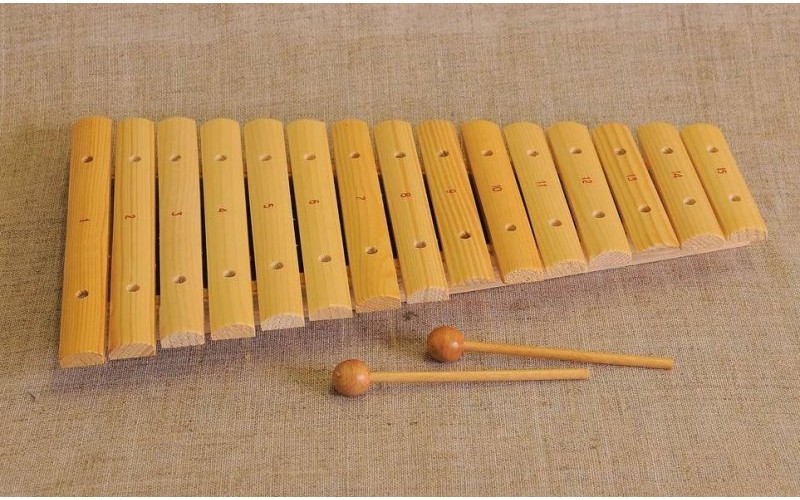 МАСТЕРСКАЯ СЕРЕБРОВА К1-КС-04 Ксилофон диатонический Ля мажор (15 пластин...