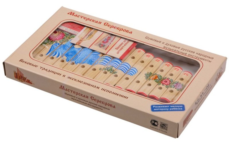 Мастерская Сереброва MS-K1-KS-06 Ксилофон диатонический (15 пластин), с росписью