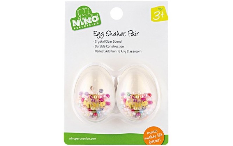 MEINL Nino Percussion NINO540T-2 Шейкер-яйцо, пластик, пара, прозрачные