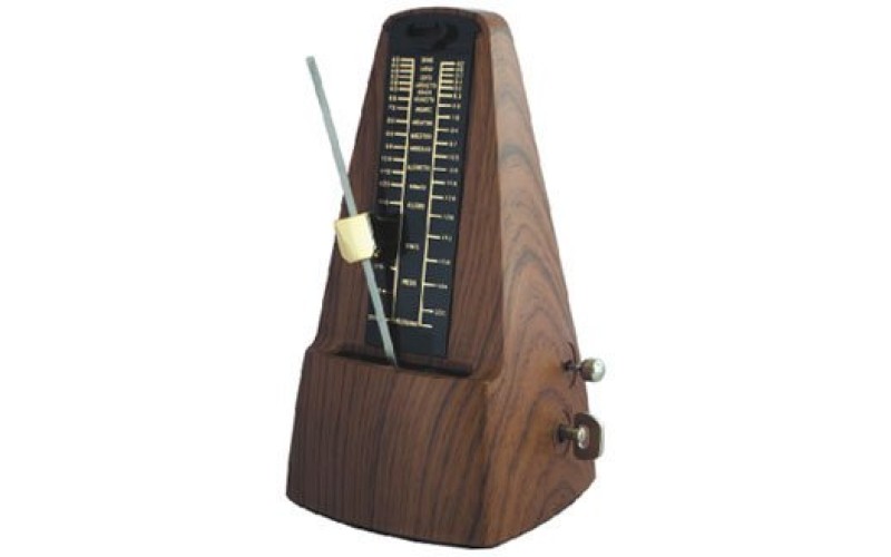 Метроном механический FZONE FM-310 BN большой, со звонком, материал - пластик (имитация дерева), фор