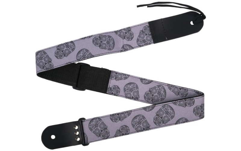 MEZZO MZ-RG-5skull2 Ремень для гитары, череп2