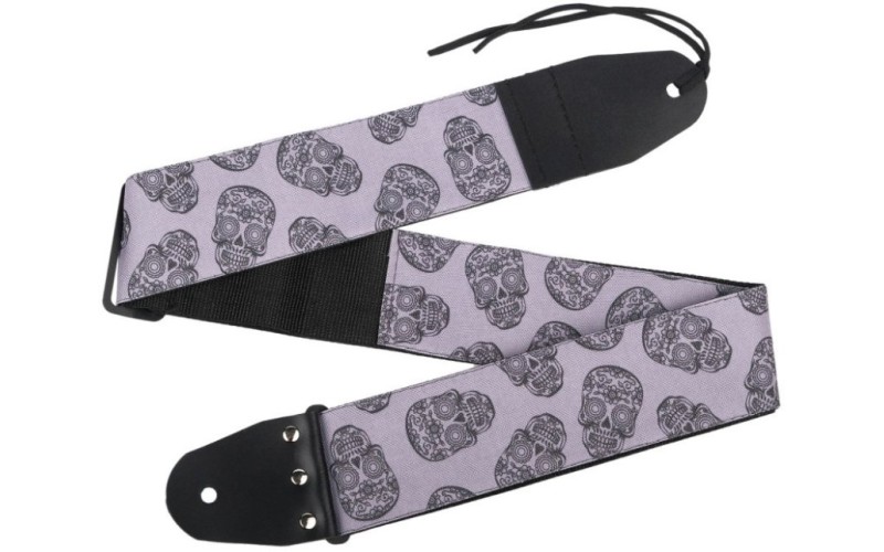 MEZZO MZ-RGE-7skull2 Ремень для гитары, череп 2