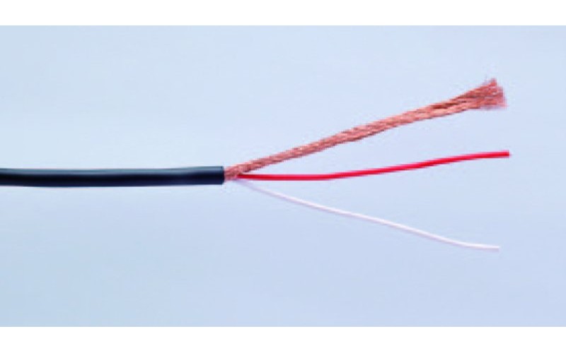 Mogami 3031-00 микрофонный кабель, плетеный экран, диаметр2,8мм,0.08мм?, 28AWG (бухта 200м), чёрный