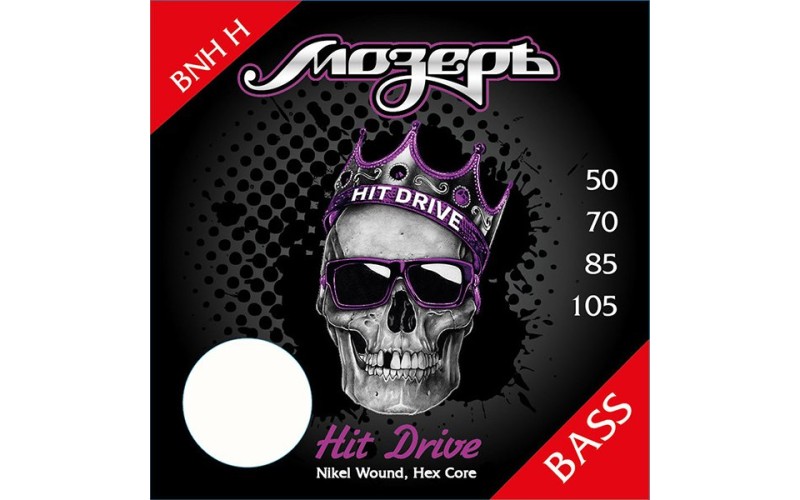 Мозеръ BNH-H Hit Drive Комплект струн для бас-гитары, никелевый сплав, 50-105