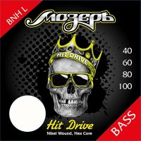 Мозеръ BNH-L Hit Drive Комплект струн для бас-гитары, никелевый сплав, 40-100