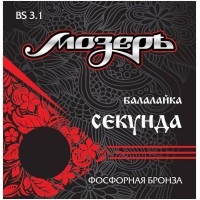 МОЗЕРЪ BS3.1 - Струны для балалайки, сталь в обмотке Россия, фосфорная бронза США по шелковой нити