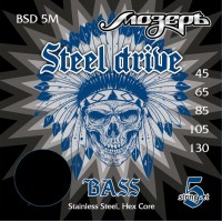 Мозеръ BSD-5M Steel Drive Комплект струн для 5-струнной бас-гитары, сталь