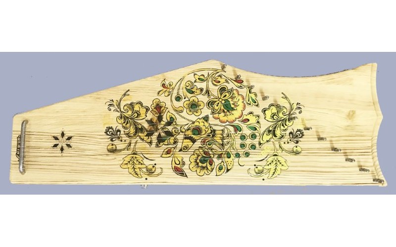 Мозеръ GWS-121S-EAY Гусли, 12струнные, со звукоснимателем, цвет ель, петриковская роспись