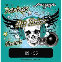 Мозеръ NH-7L Hit Drive Комплект струн для 7-струнной электрогитары, Light, 9-55, никель