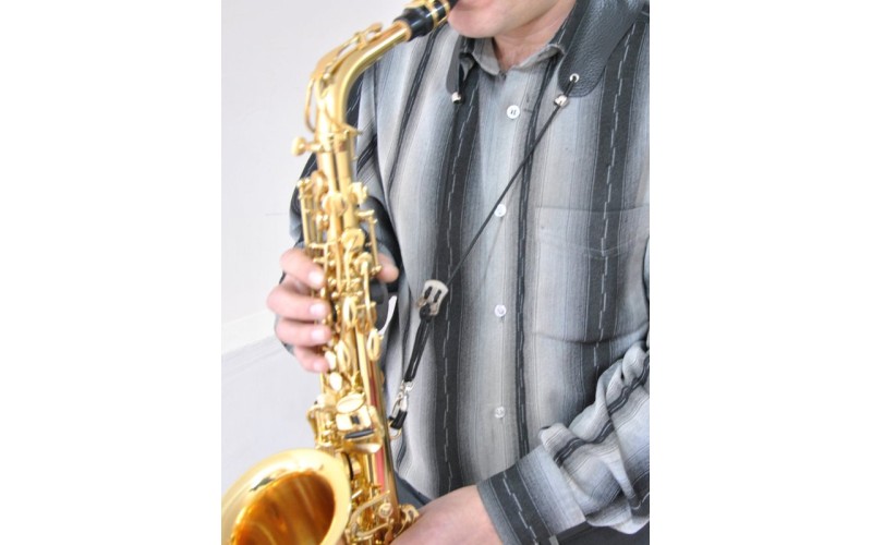 Мозеръ SS-1 Ремень для саксофона альт, тенор, кожаный, регулируемый