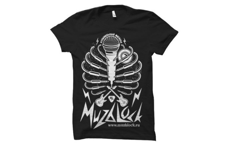 MUZBLOCK T-shirts Music Skeleton – футболки, S, M, L, XL