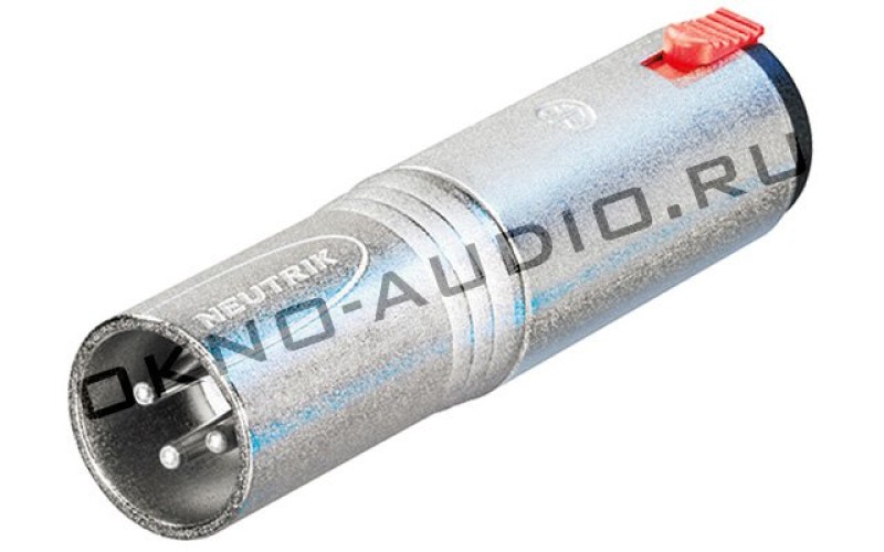 Neutrik NA3MJ Адаптер-переходник, 1/4 TRS гнездо (Jack 6.35мм «стерео джек») - XLR 3 Male «папа» 