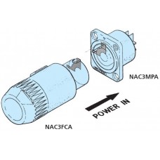 Neutrik NAC3MPB-1 - панельный разъем PowerCon, выходной (сер), 20A/250В