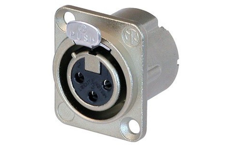 NEUTRIK NC3FD-LX - панельный разъем XLR (мама)  с доп. защитой от RF помех