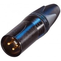 NEUTRIK NC3MXX-B - кабельный разъем XLR (папа) черненый корпус, зол. контакты