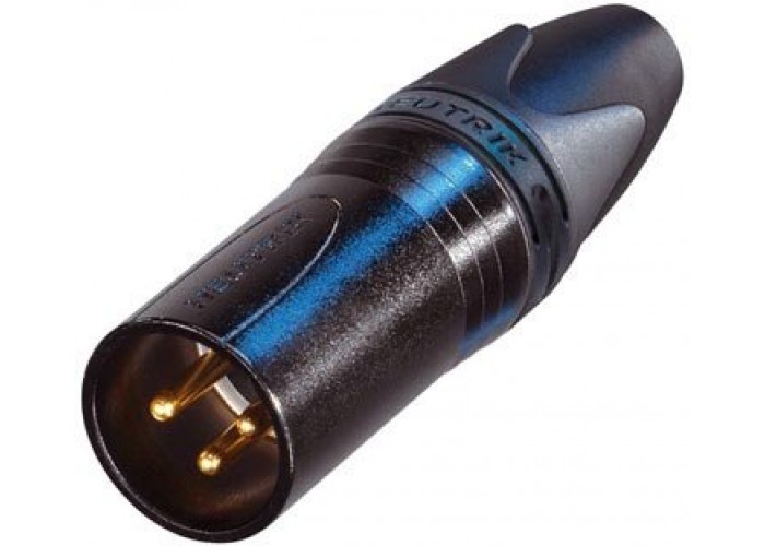 NEUTRIK NC3MXX-B - кабельный разъем XLR (папа) черненый корпус, зол. контакты