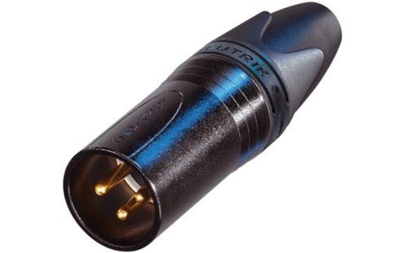 NEUTRIK NC3MXX-B - кабельный разъем XLR (папа) черненый корпус, зол. контакты