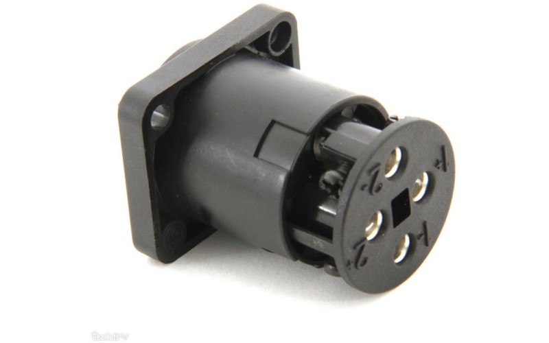 Neutrik NL4MP-ST- панельный разъём Speakon, 4-х конт. квадратный фланец , винтовой зажим кабеля