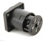 Neutrik NL4MP-ST- панельный разъём Speakon, 4-х конт. квадратный фланец , винтовой зажим кабеля