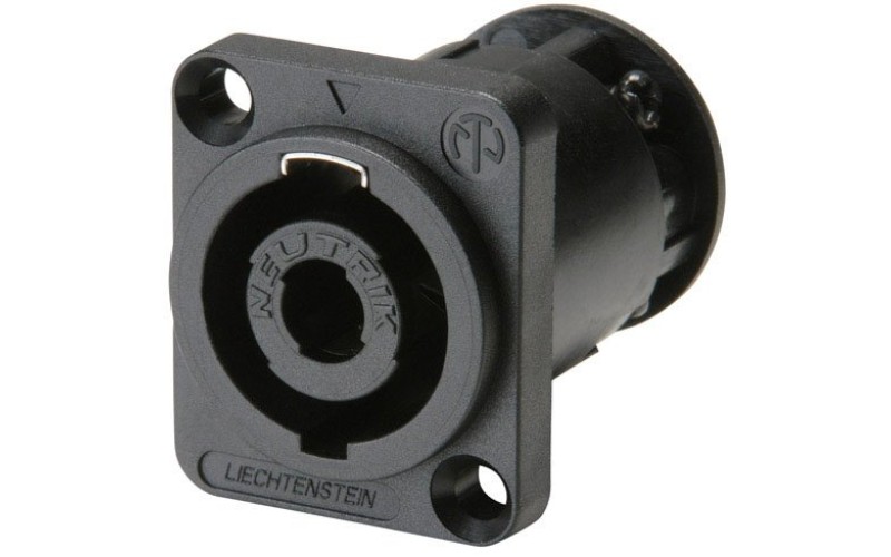 Neutrik NL4MP-ST- панельный разъём Speakon, 4-х конт. квадратный фланец , винтовой зажим кабеля