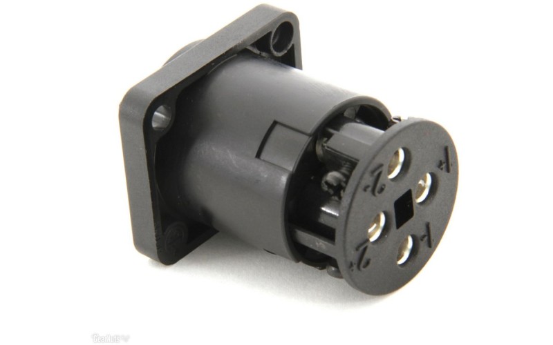 Neutrik NL4MP-ST- панельный разъём Speakon, 4-х конт. квадратный фланец , винтовой зажим кабеля