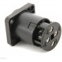Neutrik NL4MP-ST- панельный разъём Speakon, 4-х конт. квадратный фланец , винтовой зажим кабеля