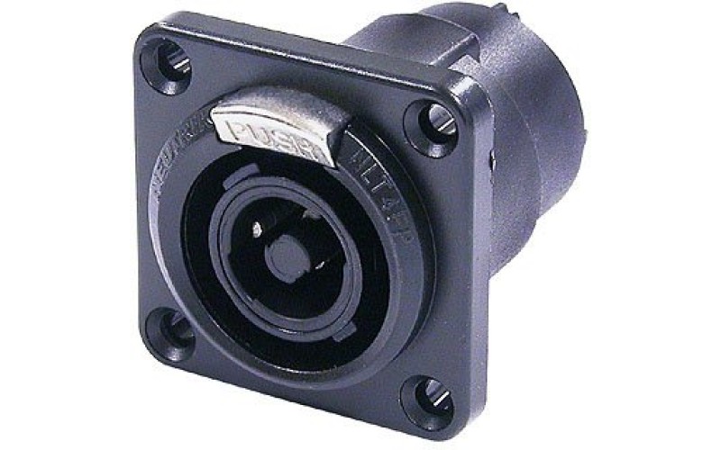 Neutrik NLT4FP-BAG - панельный разъем Speakon, металический черненый корпус