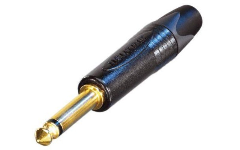 Neutrik NP2X-B - разъем Jack 6.3мм (моно) штекер, толщина 14.5мм, черненый корпус, золочен. контакт